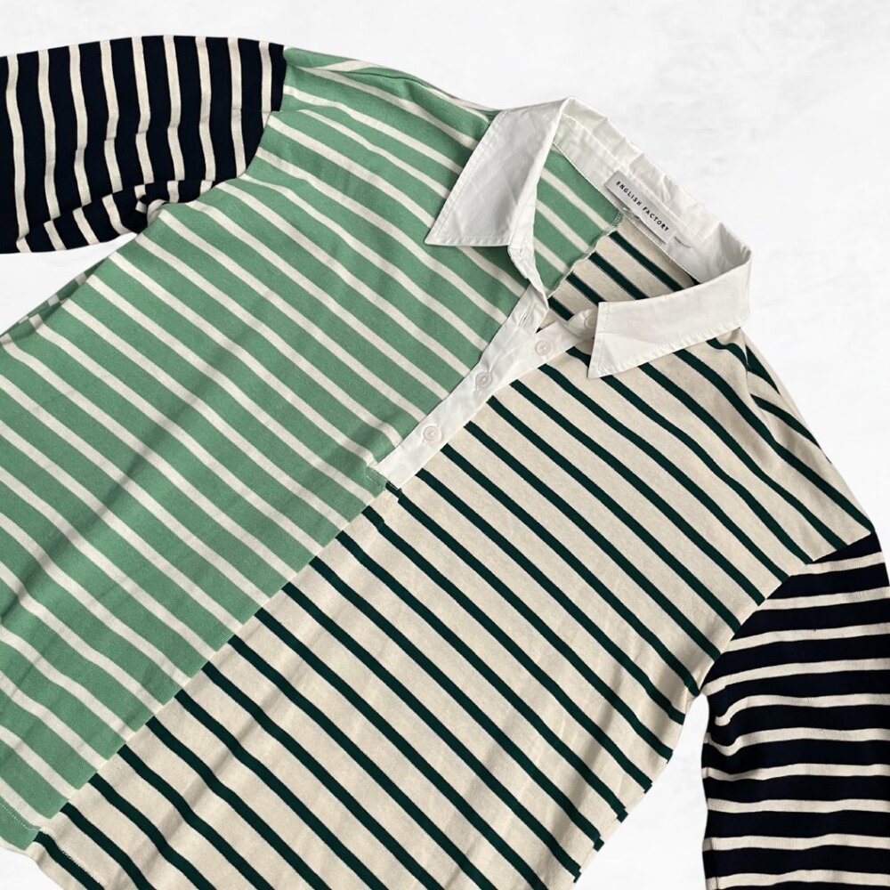 English Factory Knit Stripe Colorblock Top - Picture 3 of 7